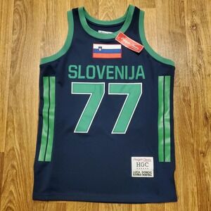 Luka Doncic Jersey 77 Slovenija National Basketball Small Headgear  Classics HGC
